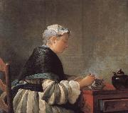 Jean Baptiste Simeon Chardin Tea lady oil